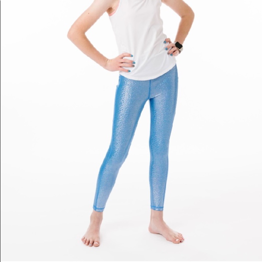 Girl’s Blue Mermaid Light N Tight Leggings